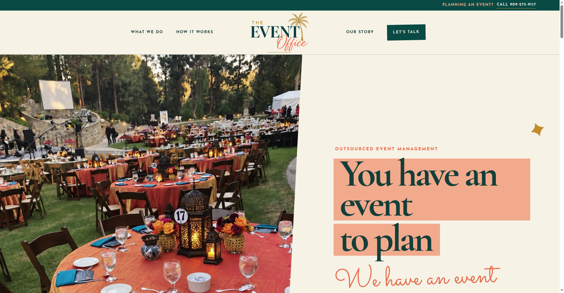 The Event Office homepage